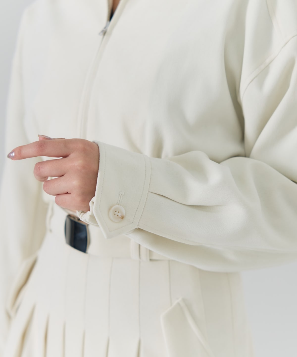 【セットアップ可能】フロントジップショートブルゾン