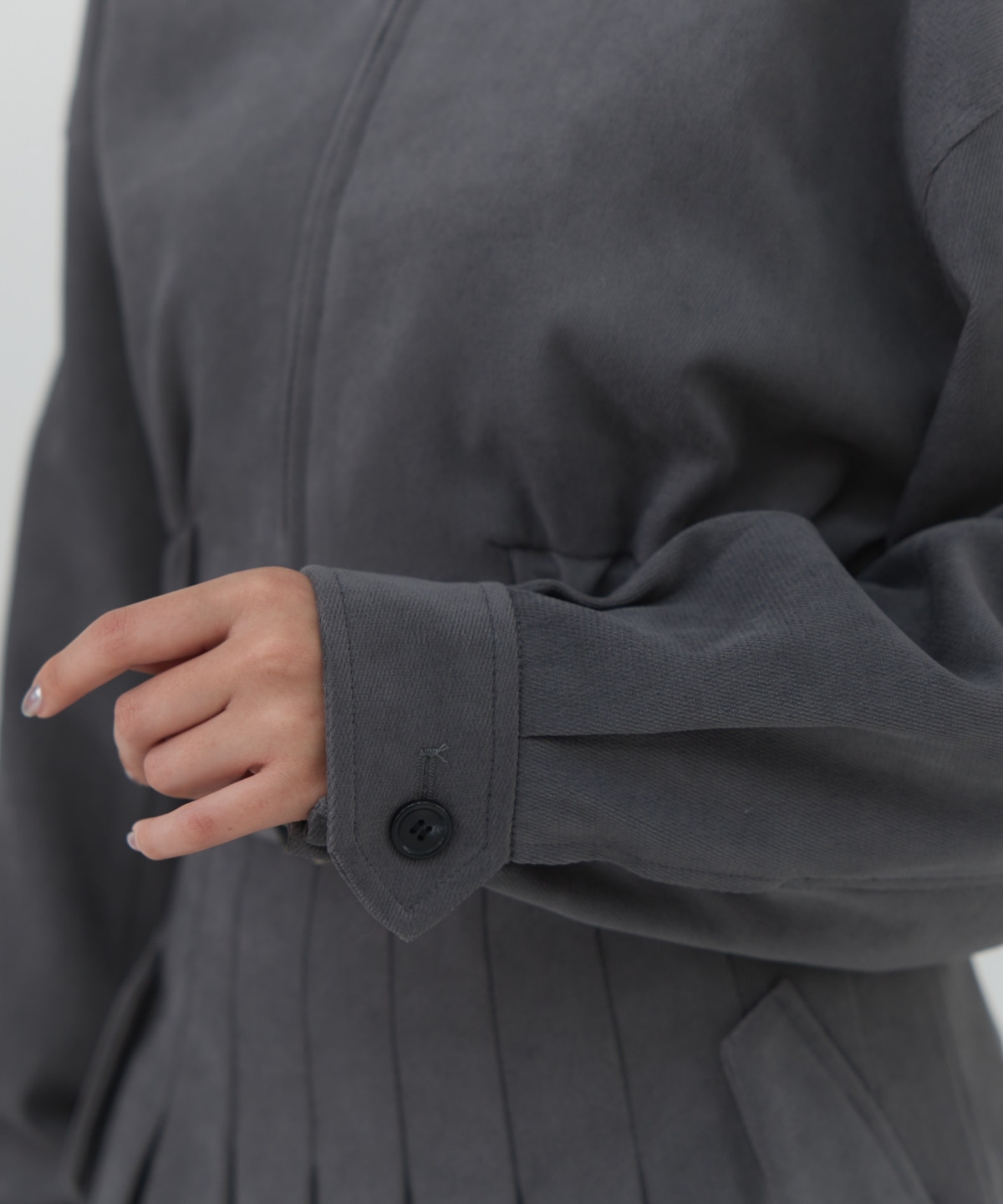 【セットアップ可能】フロントジップショートブルゾン