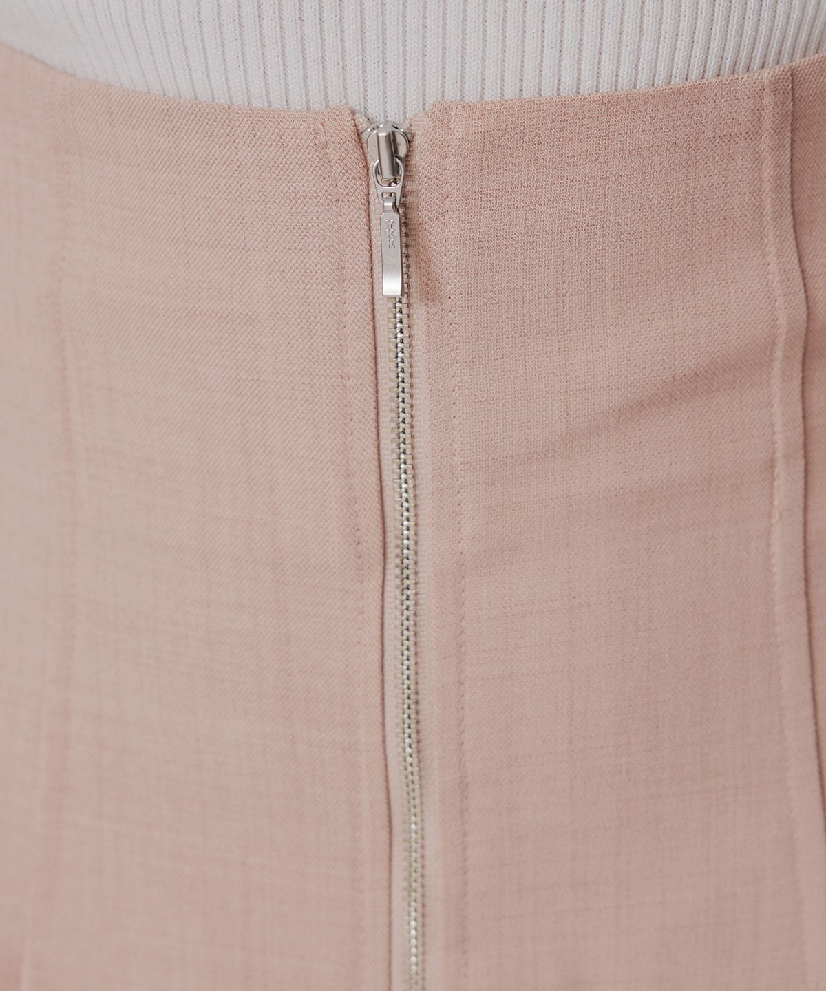 フロントジップバイカラーミディスカート