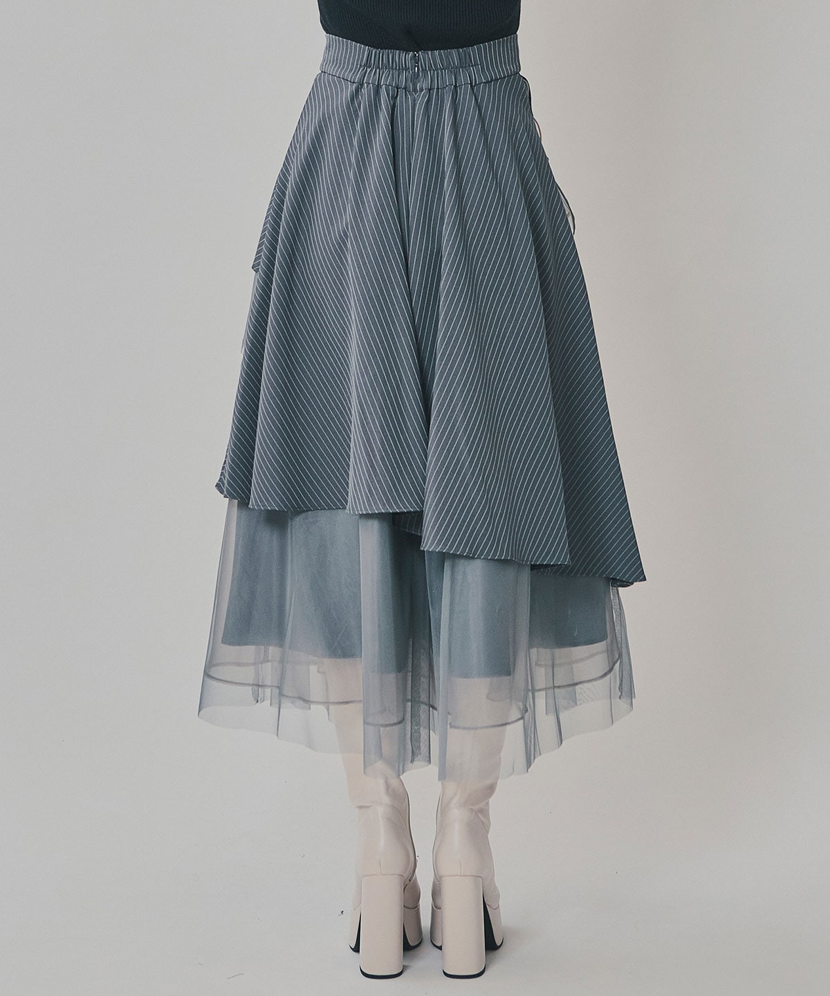 シアーMIXティアードスカート