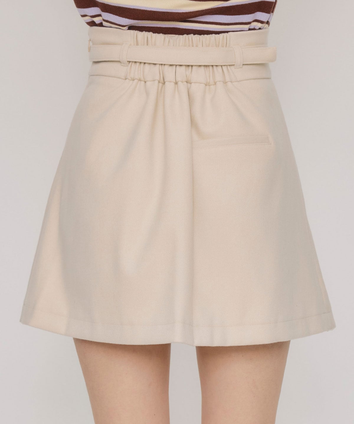 メルトンライクプリーツミニスカート