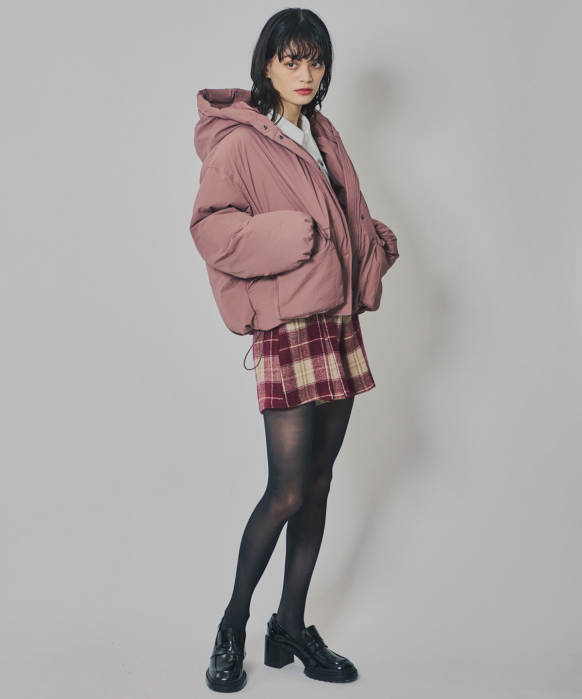 チェックタックショートパンツ