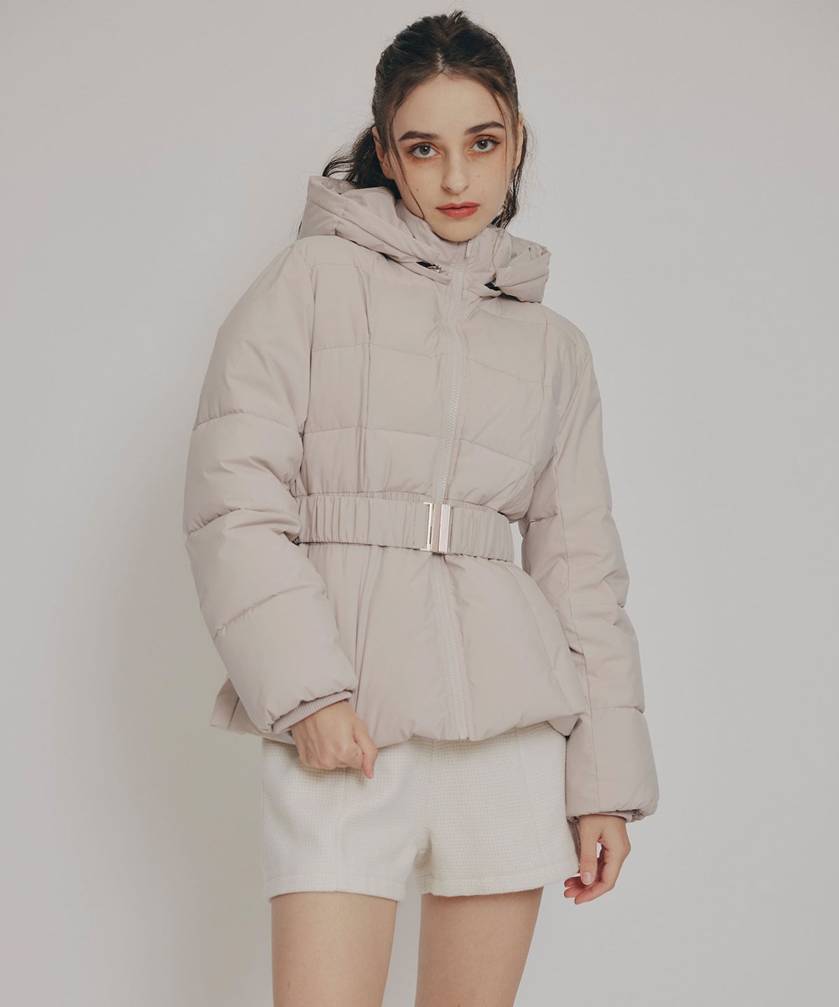 ハイウエストマルチボタンショートパンツ