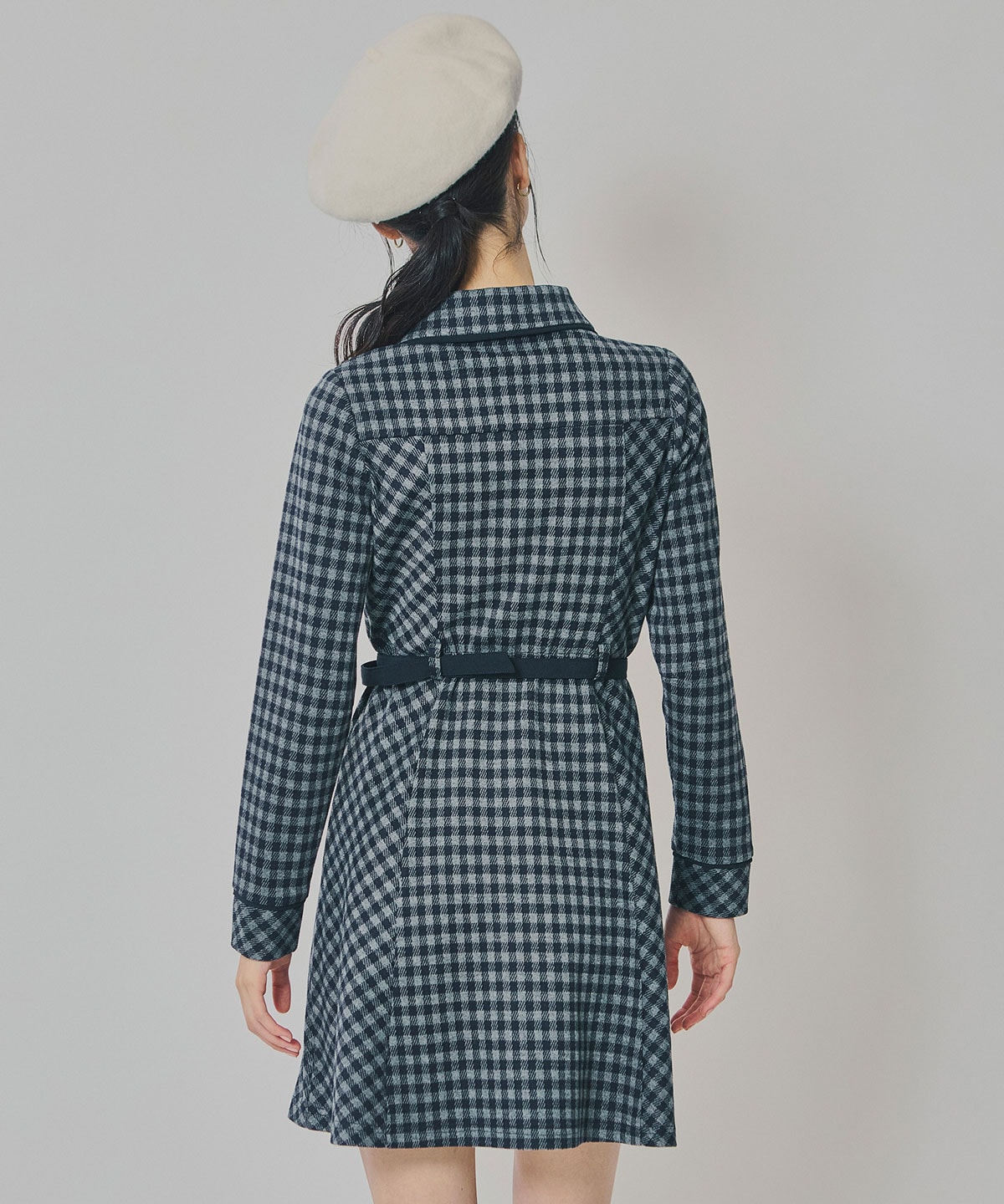 クラシカルチェックZIPミニワンピース