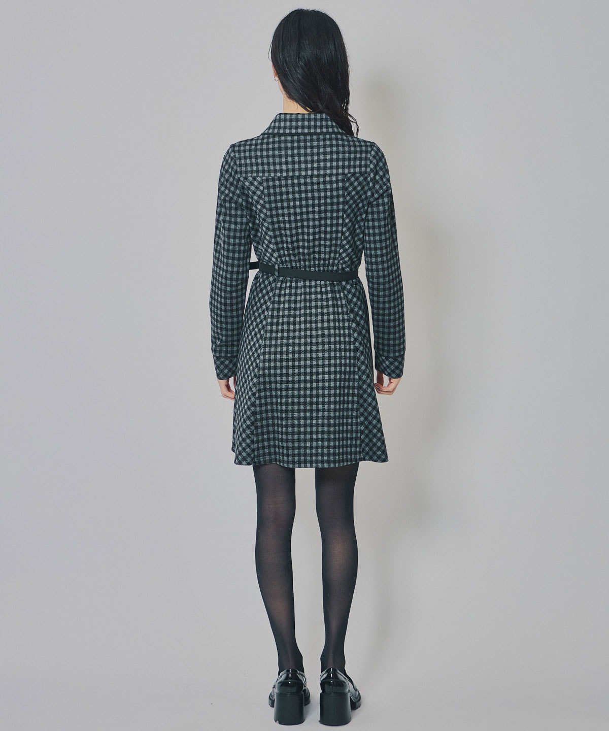 クラシカルチェックZIPミニワンピース