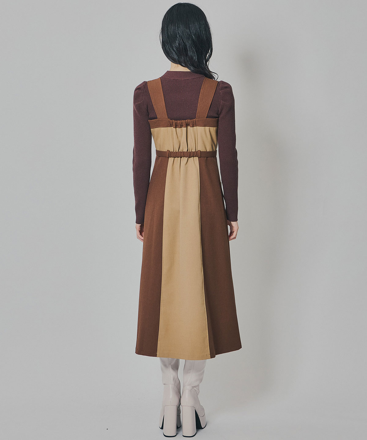 フロントジップバイカラージャンスカ