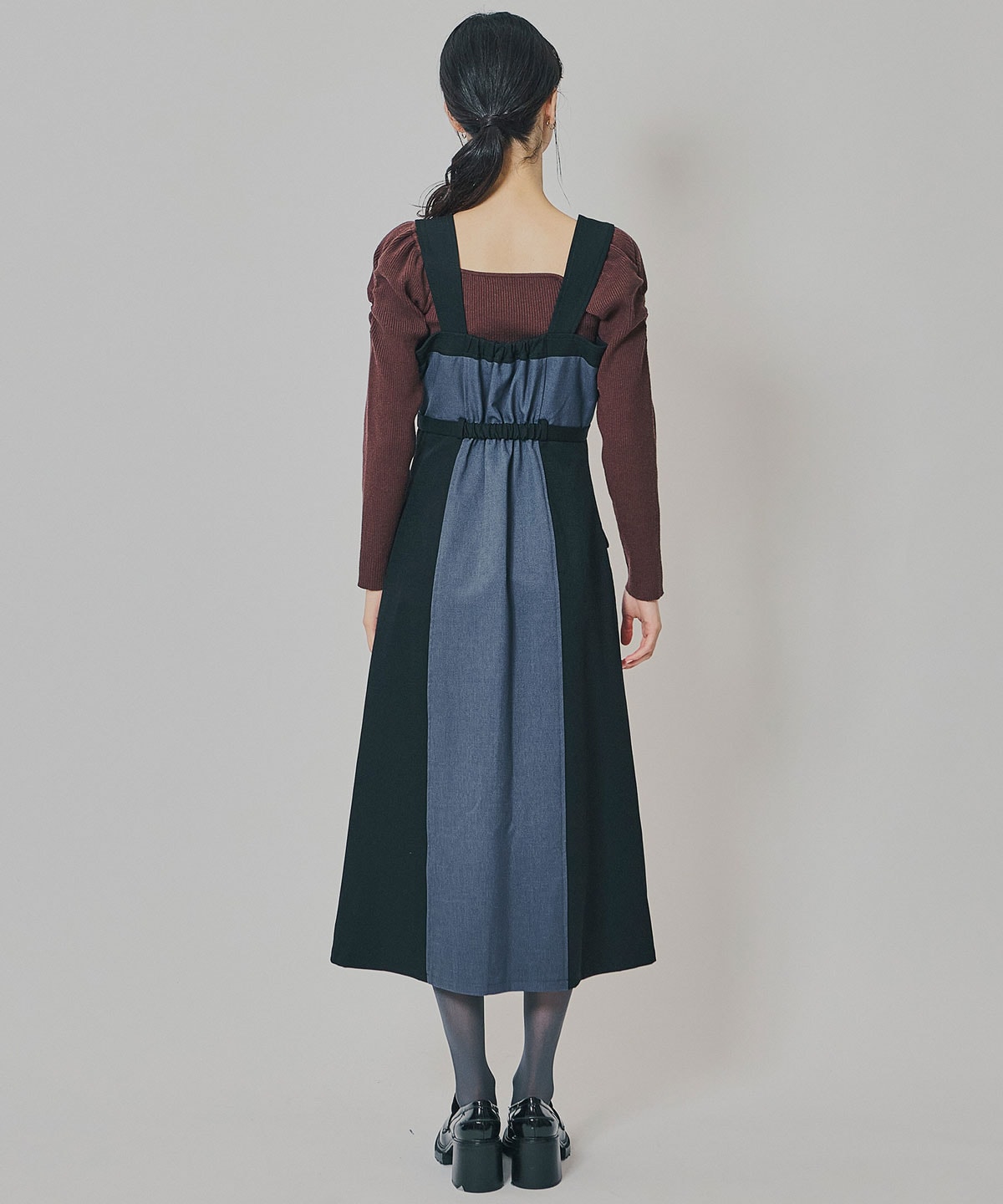 フロントジップバイカラージャンスカ