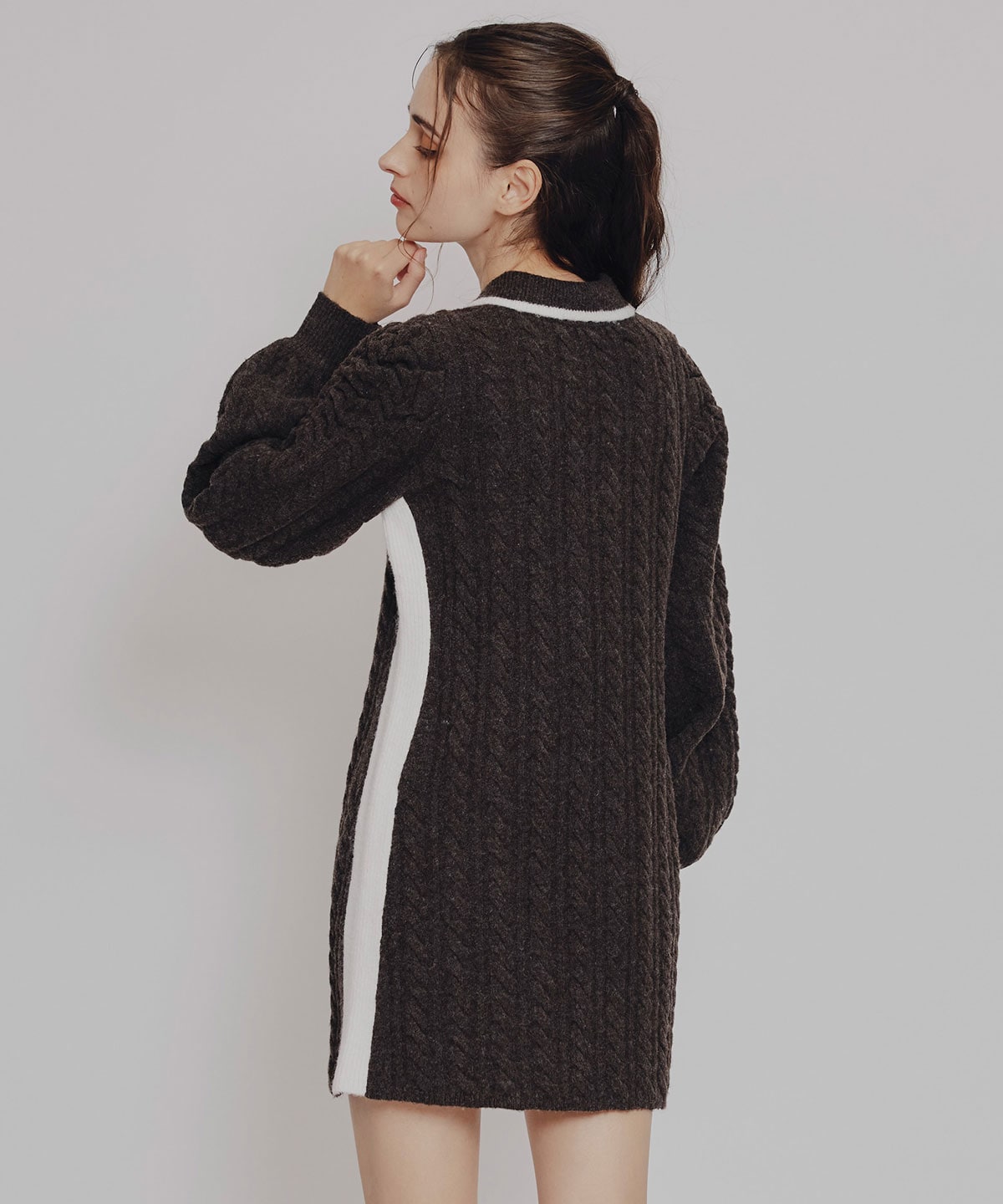 ［FILA×REDYAZEL］ケーブルニットポロミニワンピース