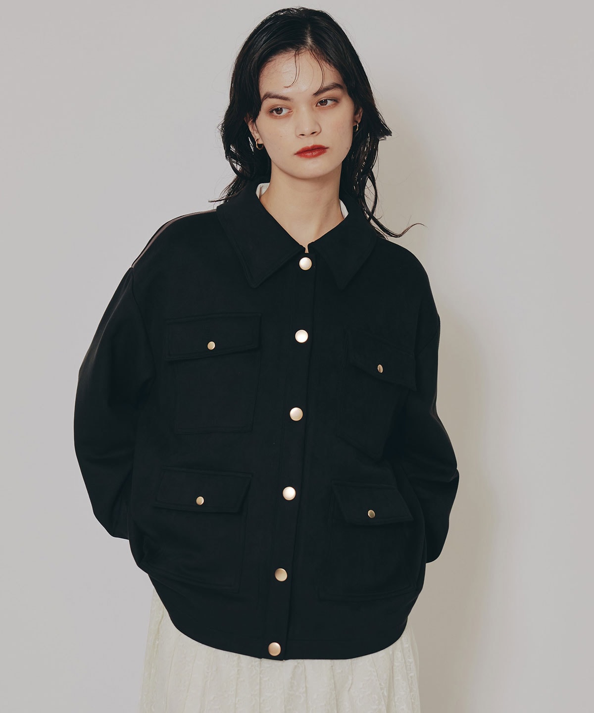 ヴィンテージライクスエードポケットジャケット