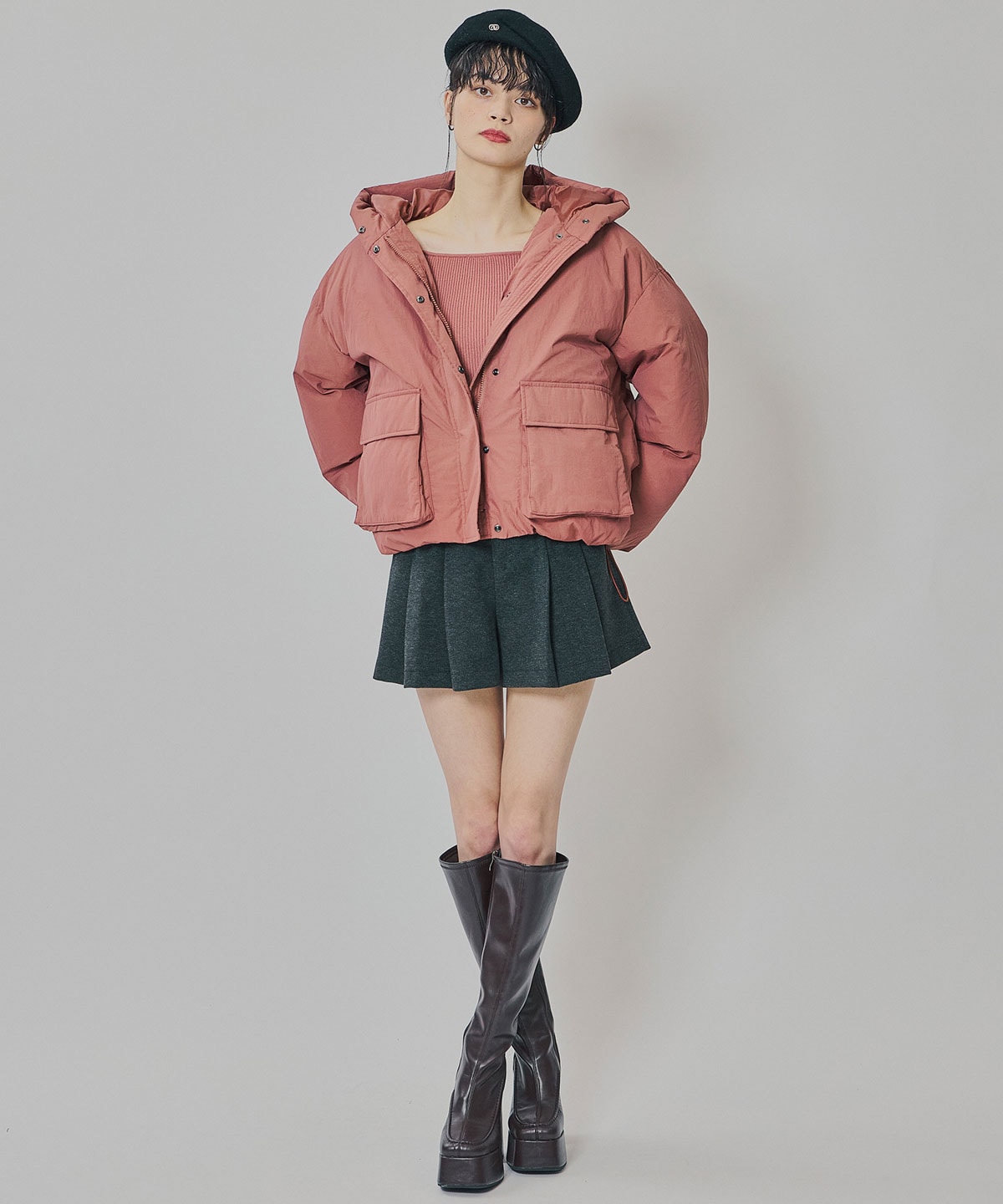 フラップポケットファイバーダウンジャケット