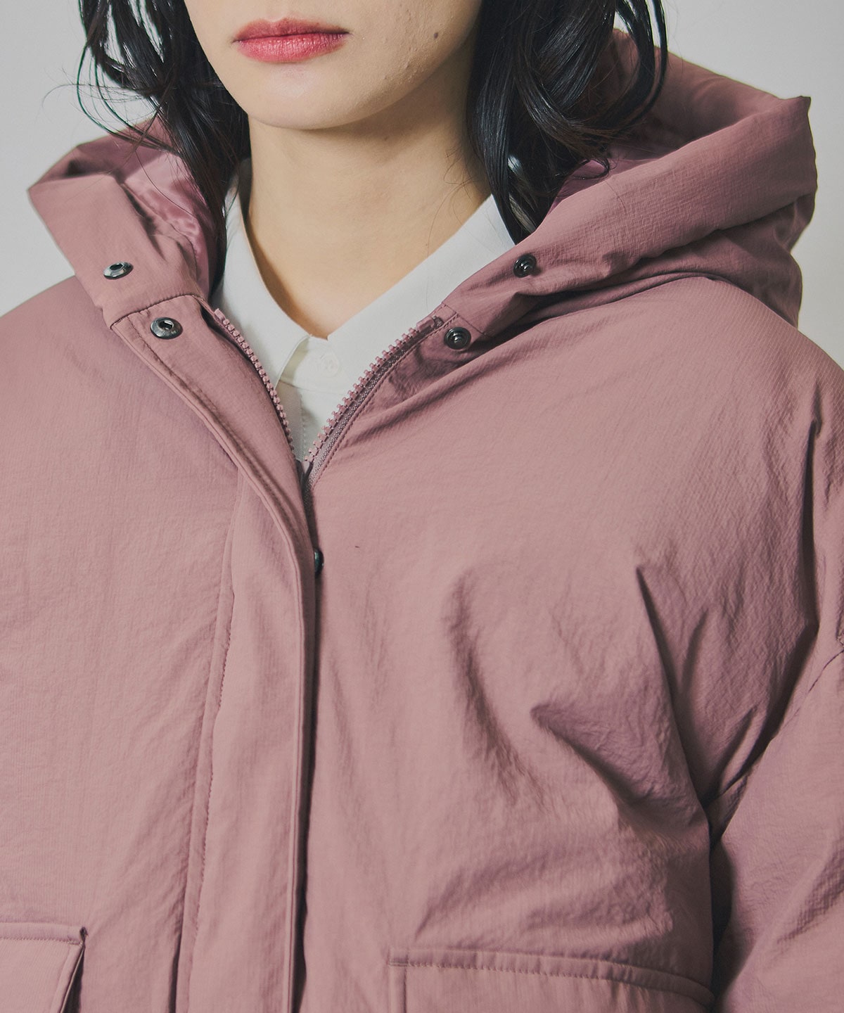 フラップポケットファイバーダウンジャケット