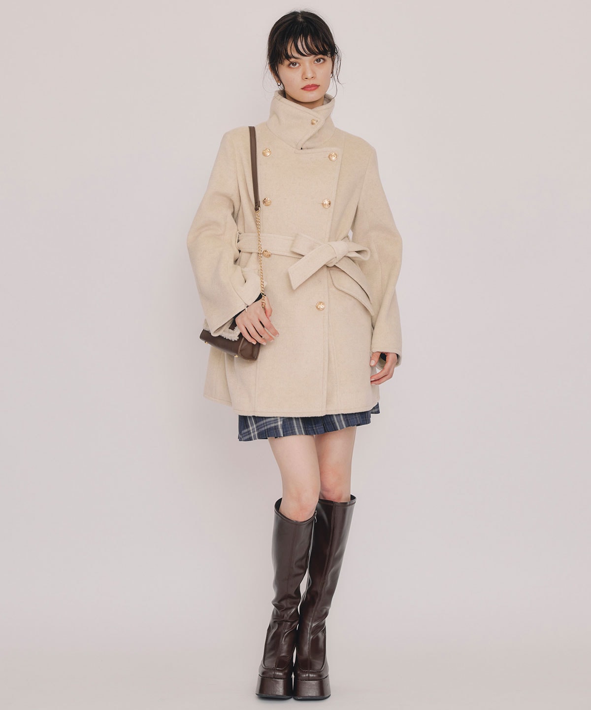 2WAYベルスリーブミドルコート