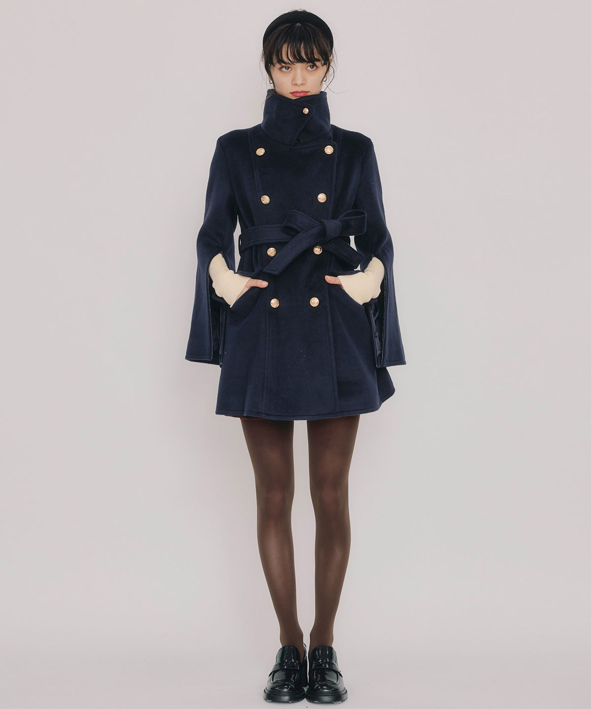2WAYベルスリーブミドルコート