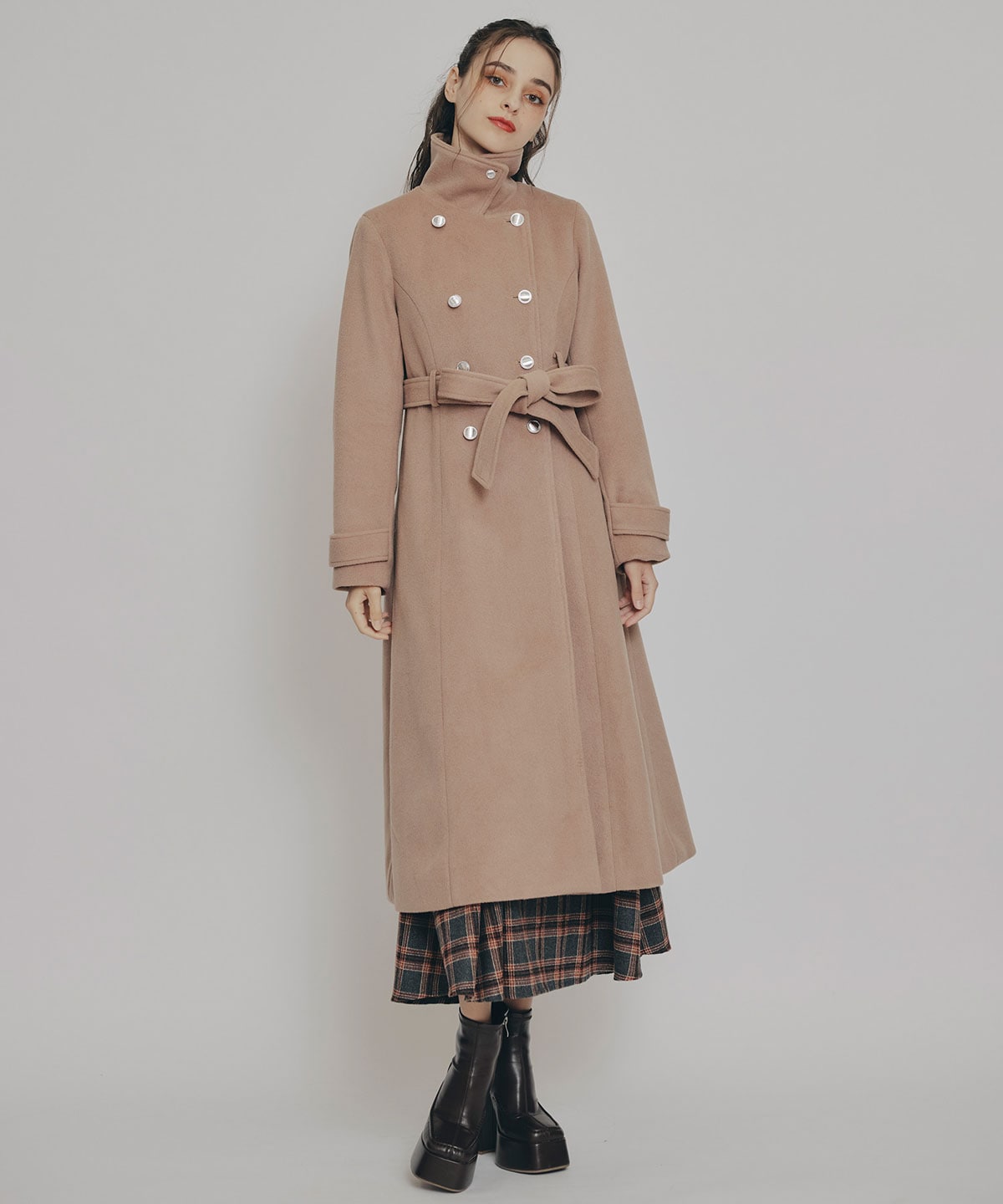 2WAYカラーダブルロングコート