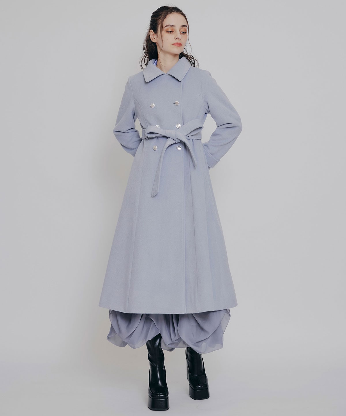 2WAYカラーダブルロングコート