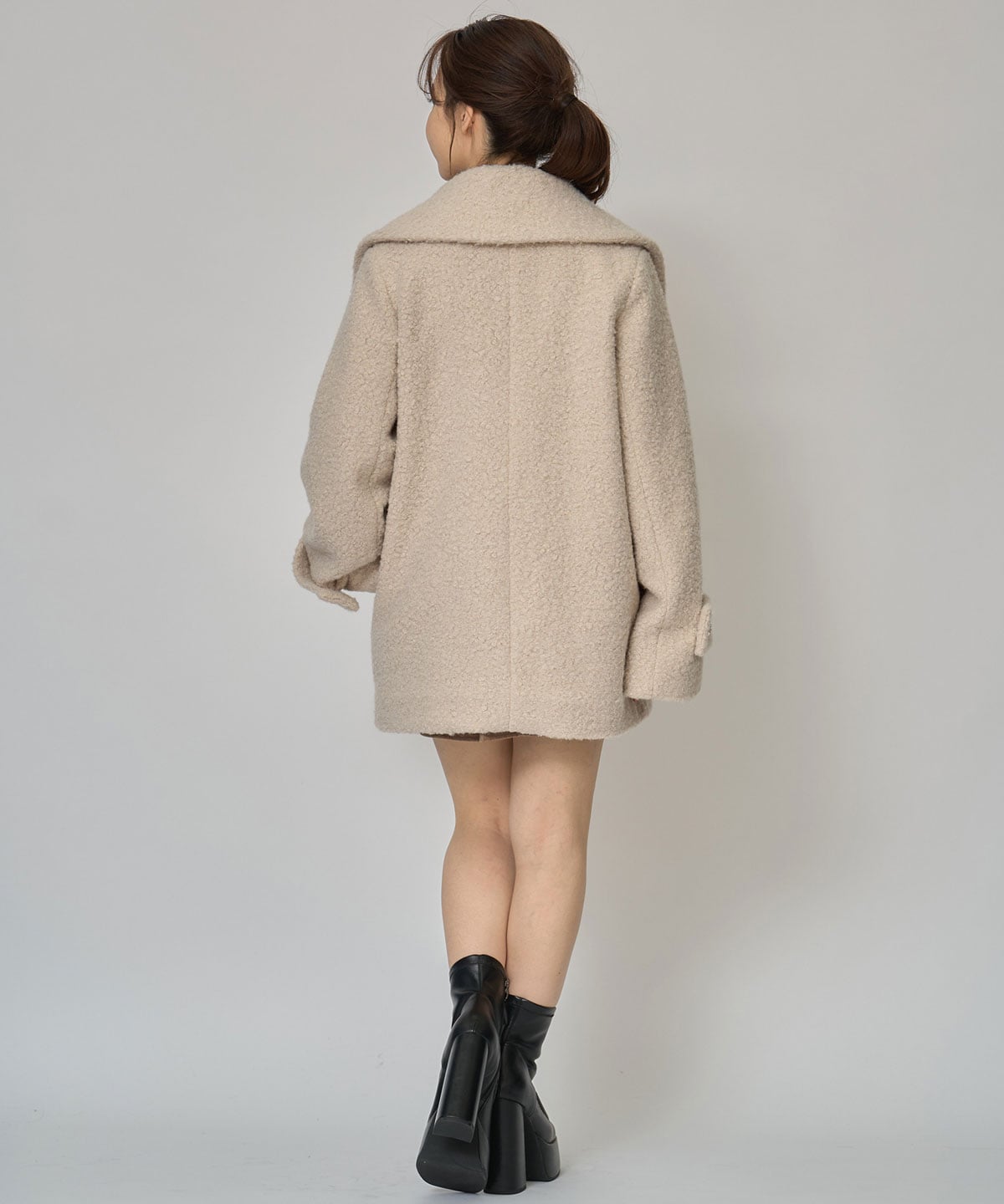 ボアダブルミドルコート