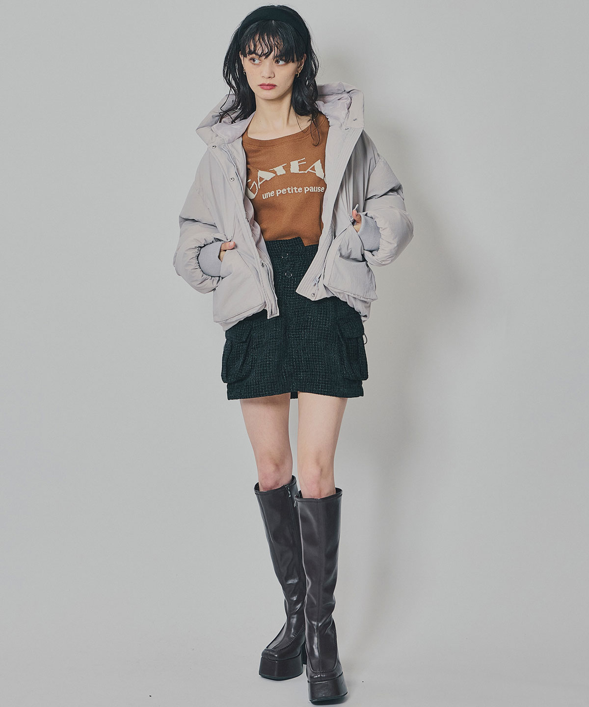 スウェットライクジャガードニット