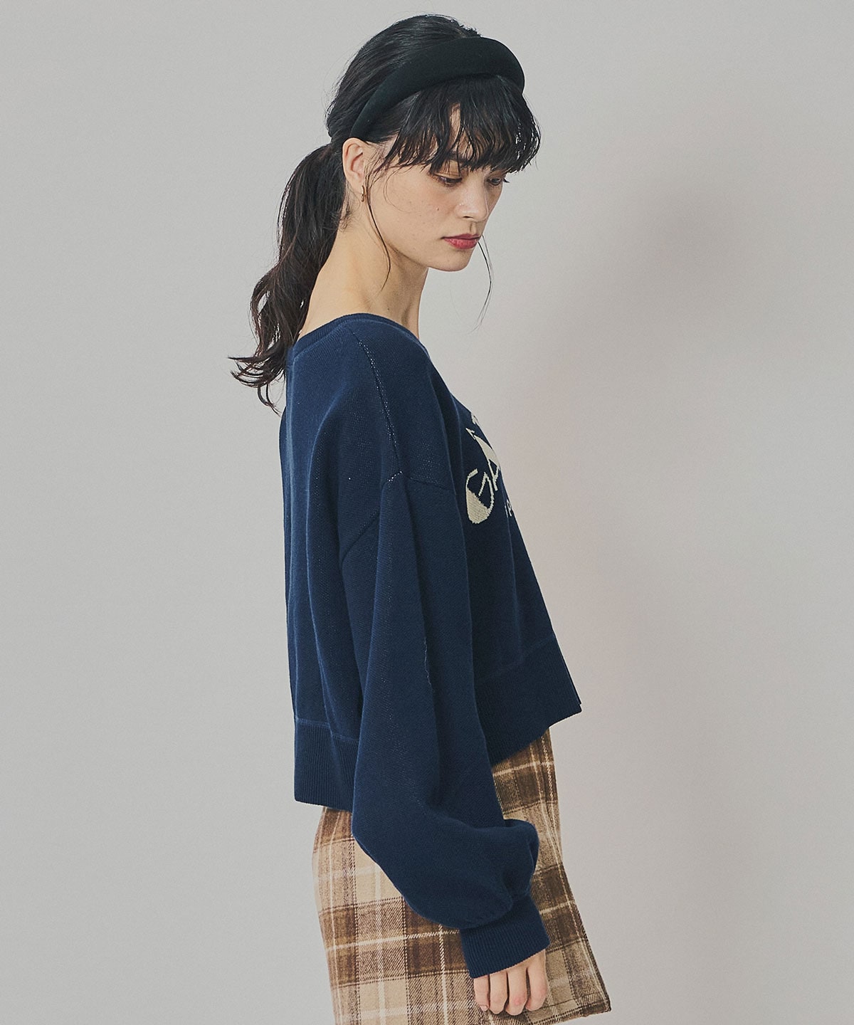 スウェットライクジャガードニット