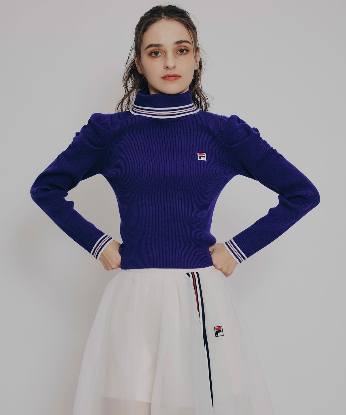 ［FILA×REDYAZEL］ラインタートルニットプルオーバー