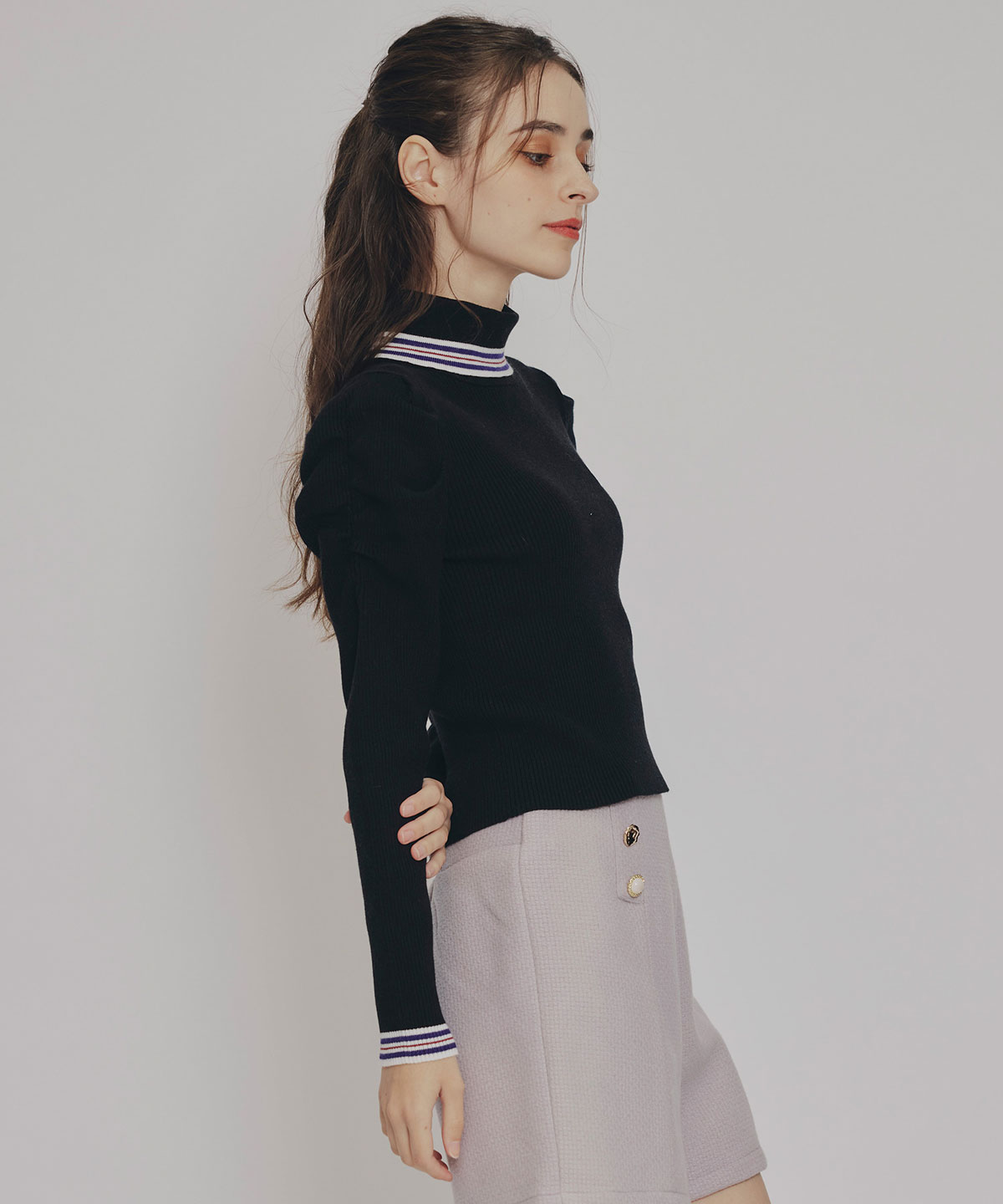 ［FILA×REDYAZEL］ラインタートルニットプルオーバー