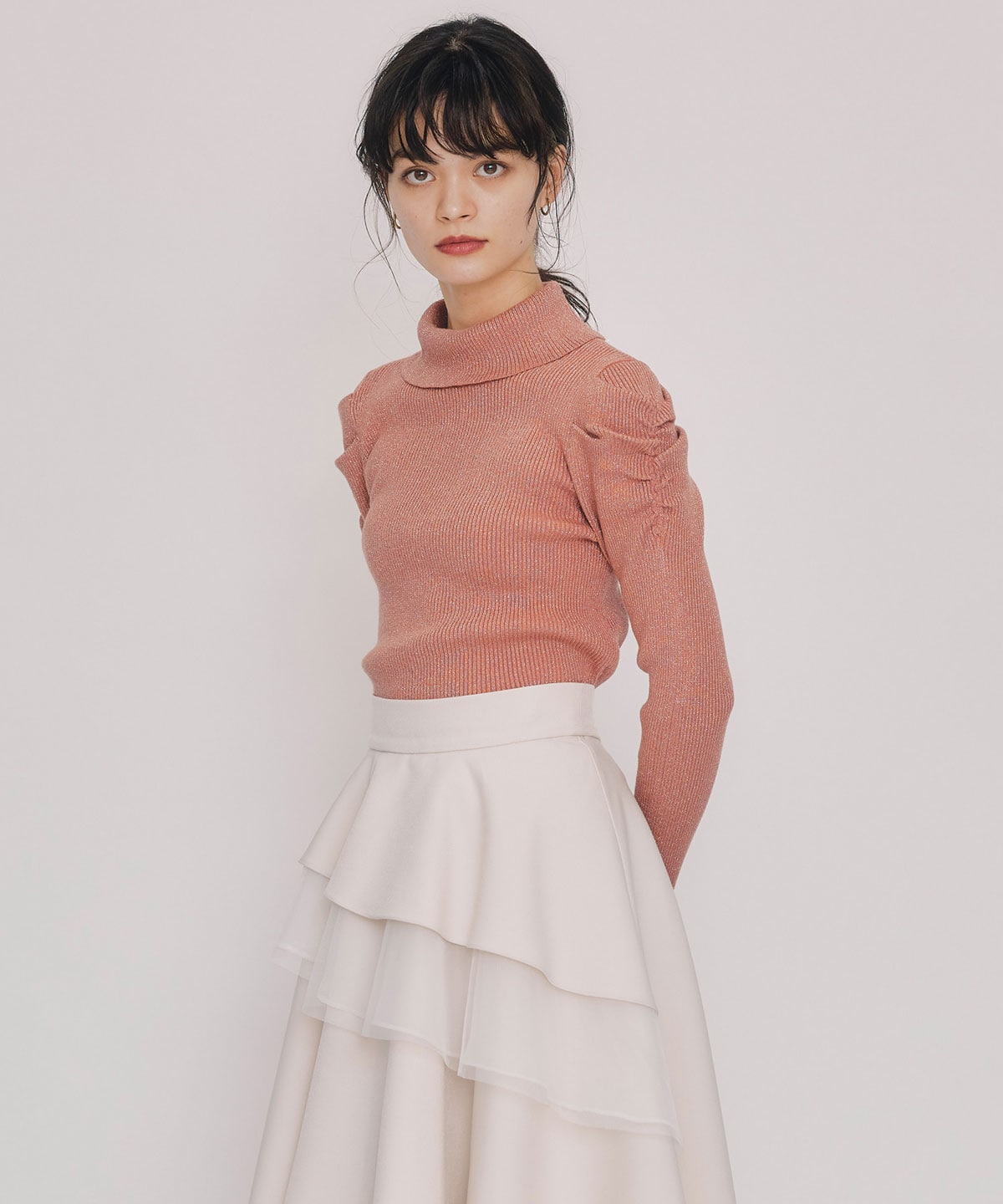 ラメタートルニットプルオーバー