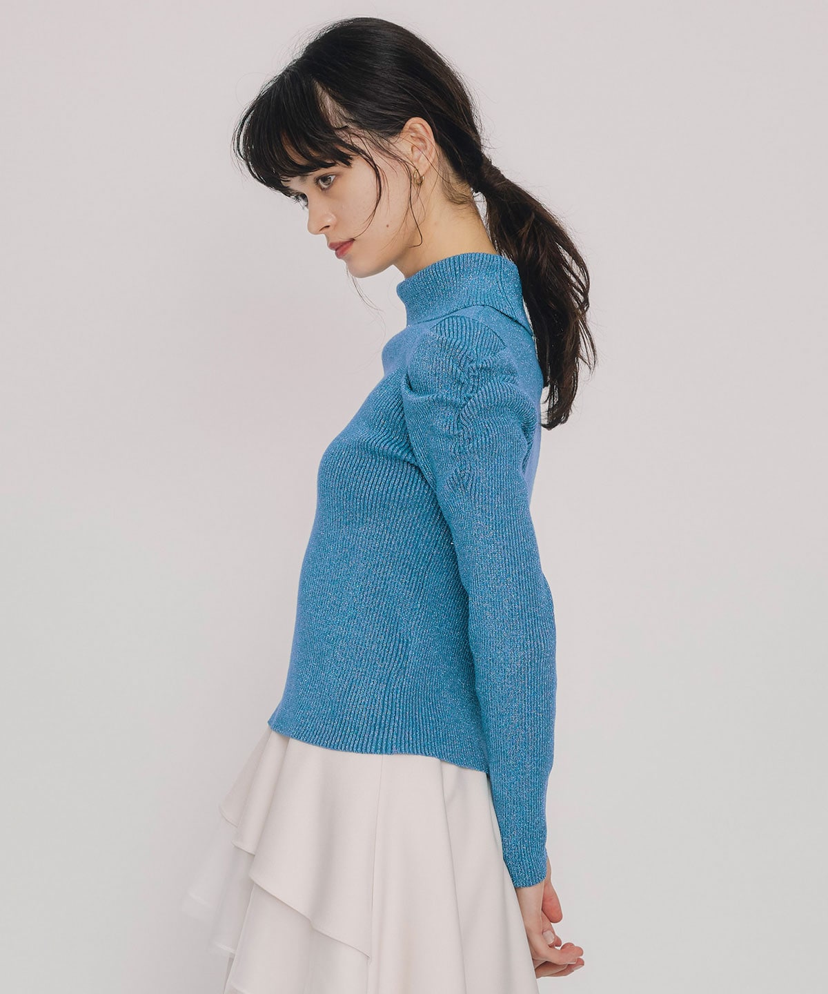 ラメタートルニットプルオーバー