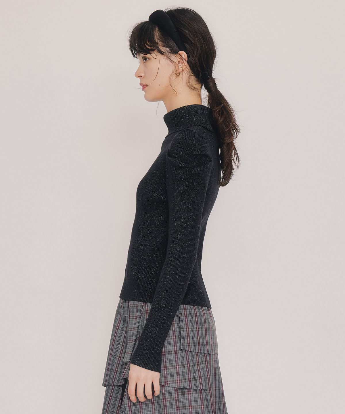 ラメタートルニットプルオーバー