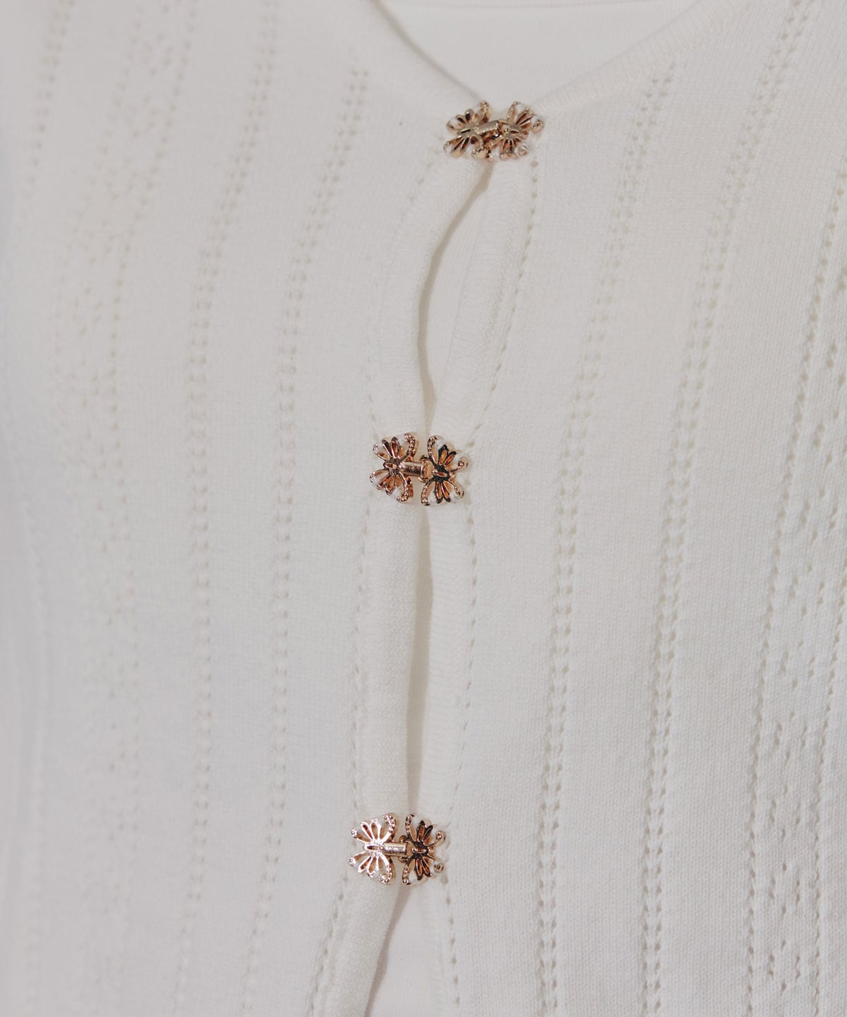 バタフライホックニットカーディガン