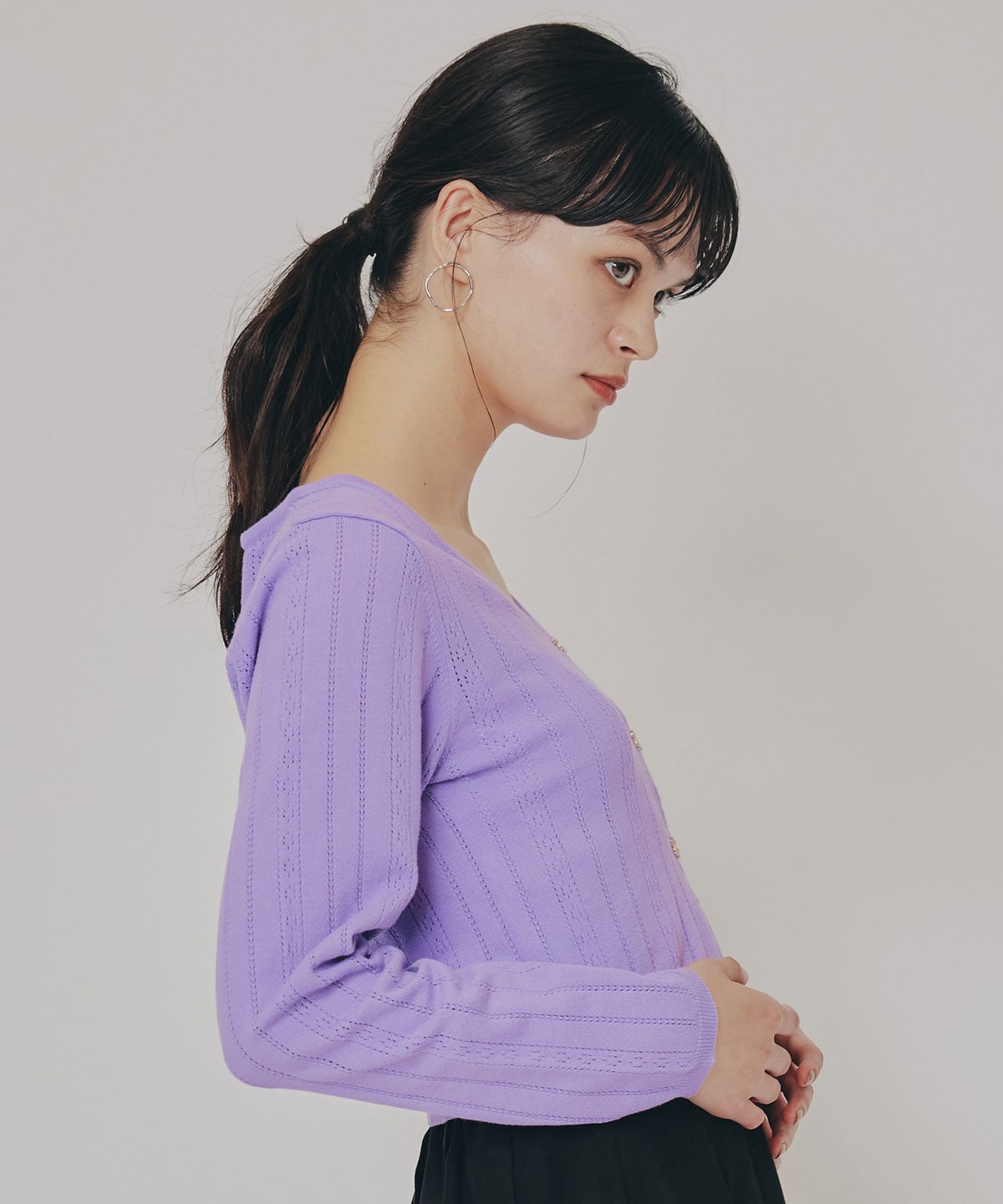 バタフライホックニットカーディガン