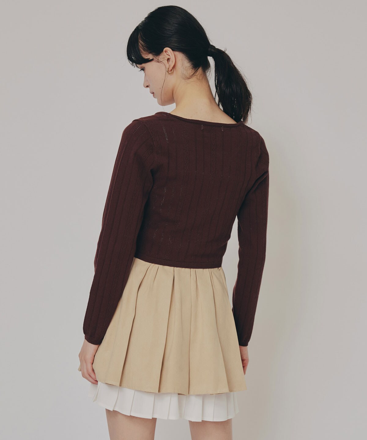 バタフライホックニットカーディガン