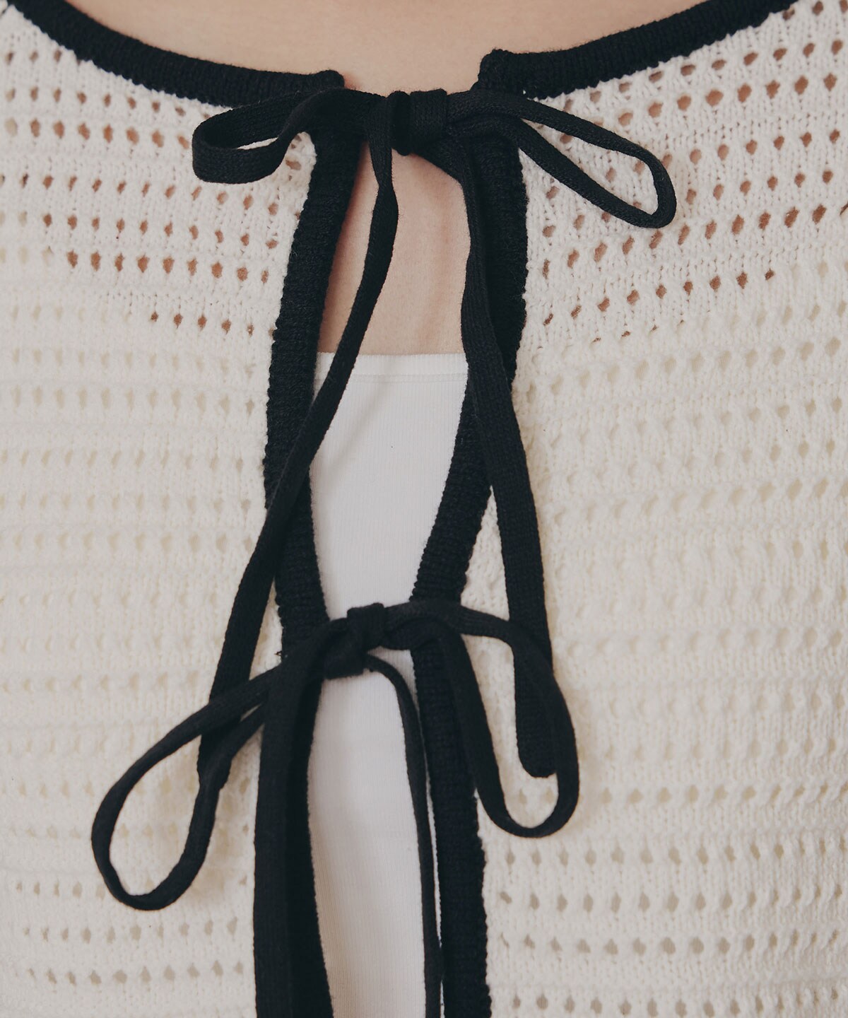 リボンニットカーディガン