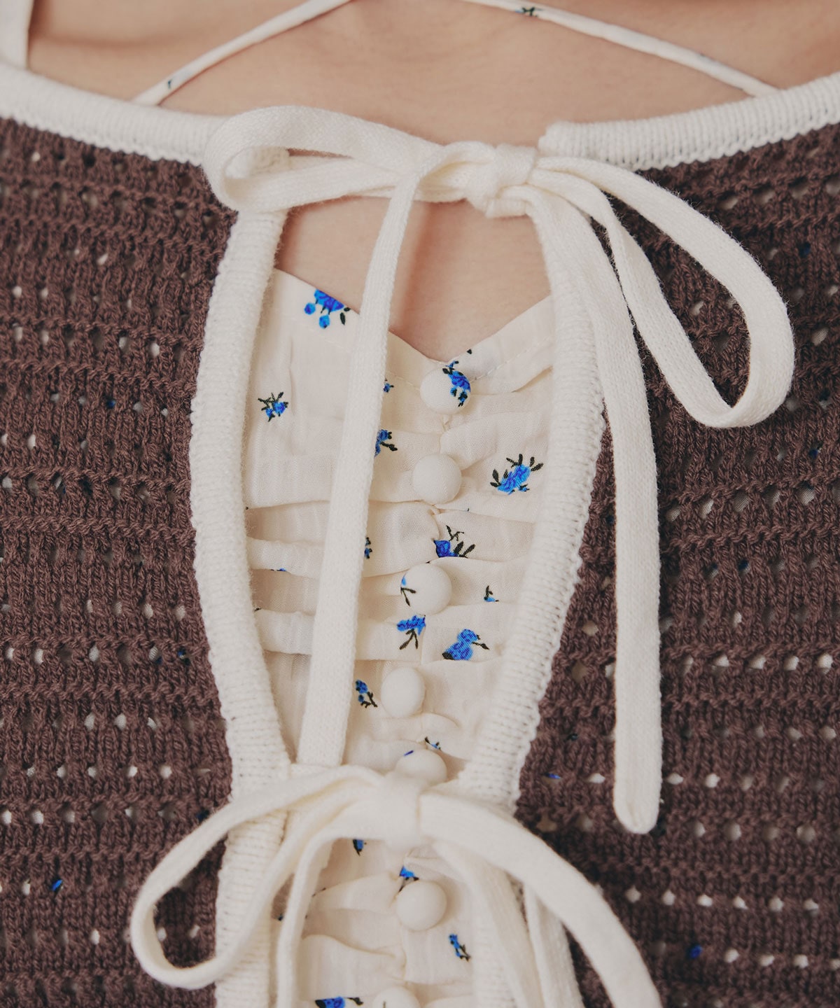 リボンニットカーディガン