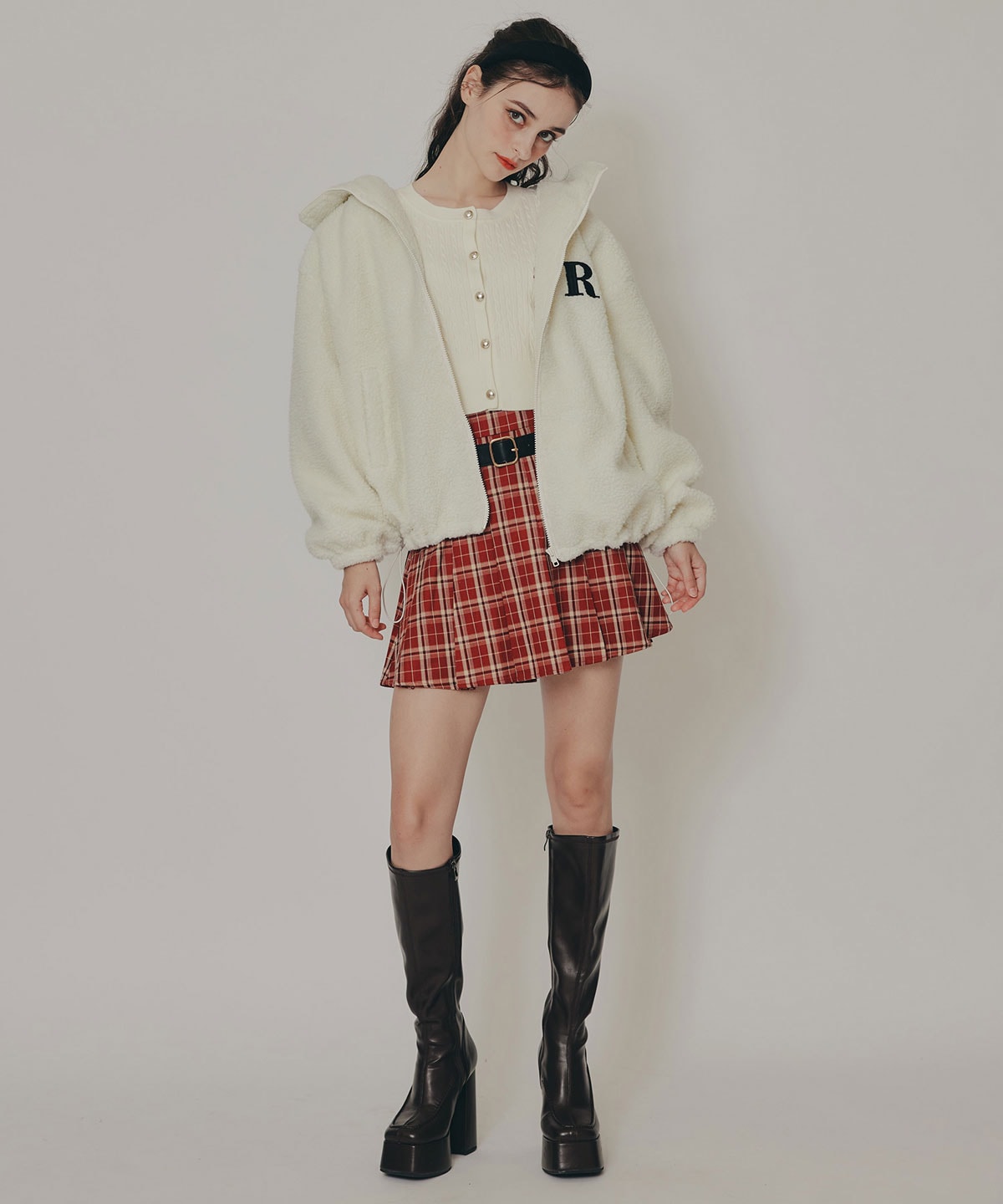 Azelyミニケーブルニットカーディガン