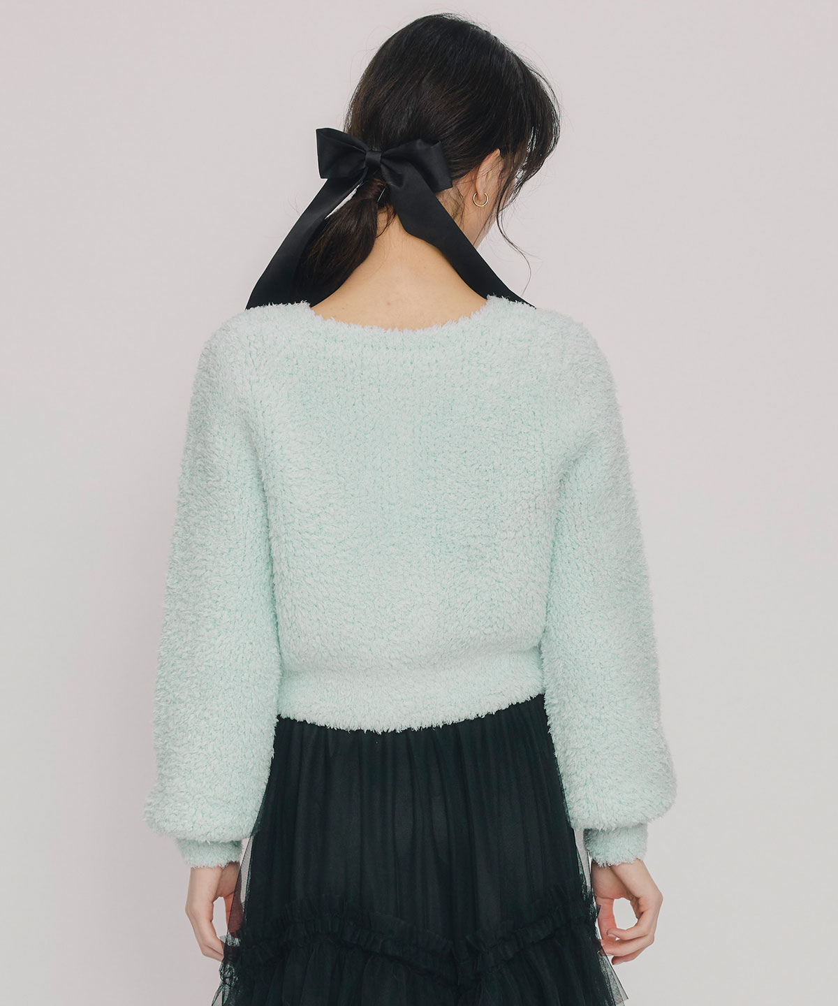 フラッフィブークレシャギーニットカーディガン