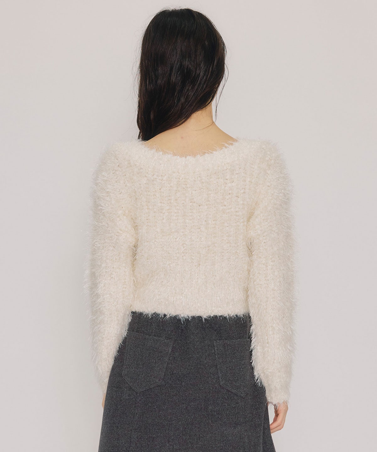 ブークレラメシャギーニットプルオーバー