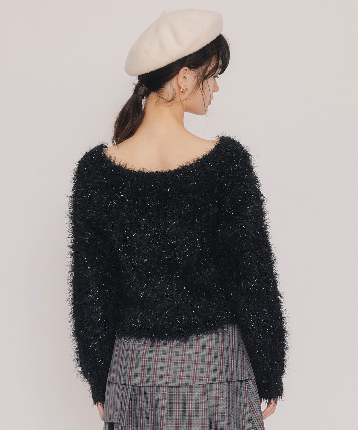 ブークレラメシャギーニットプルオーバー