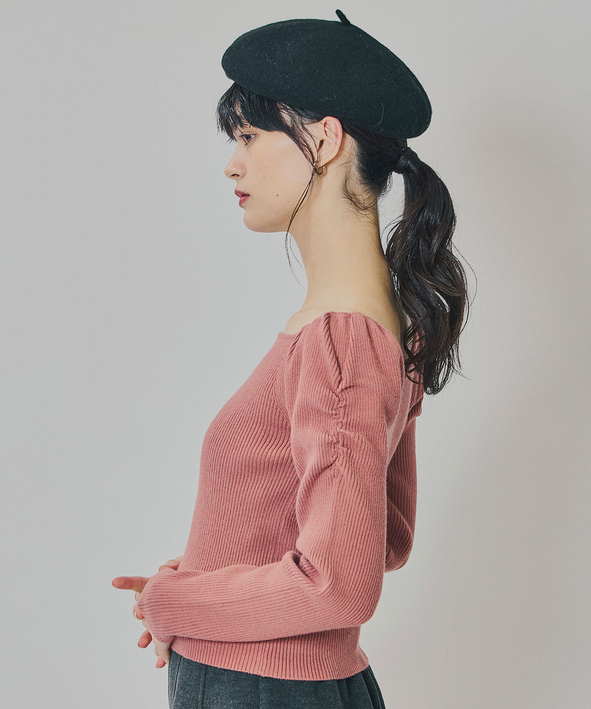 4wayリブニットトップス