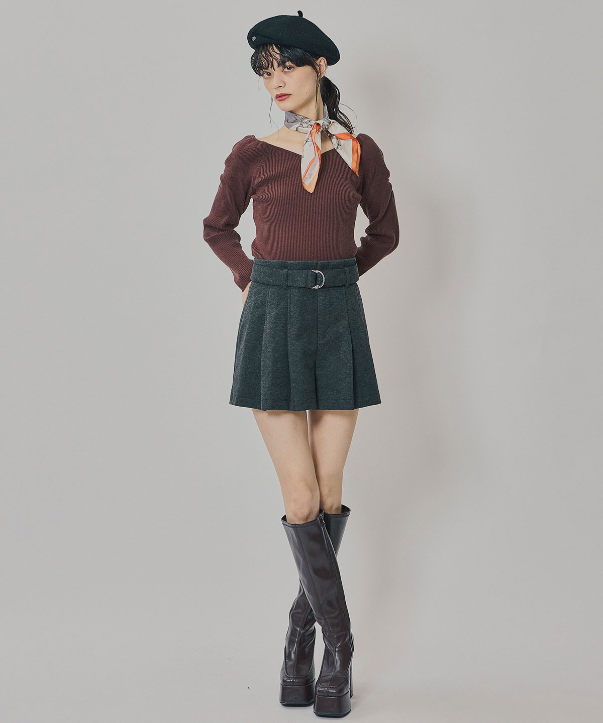 4wayリブニットトップス