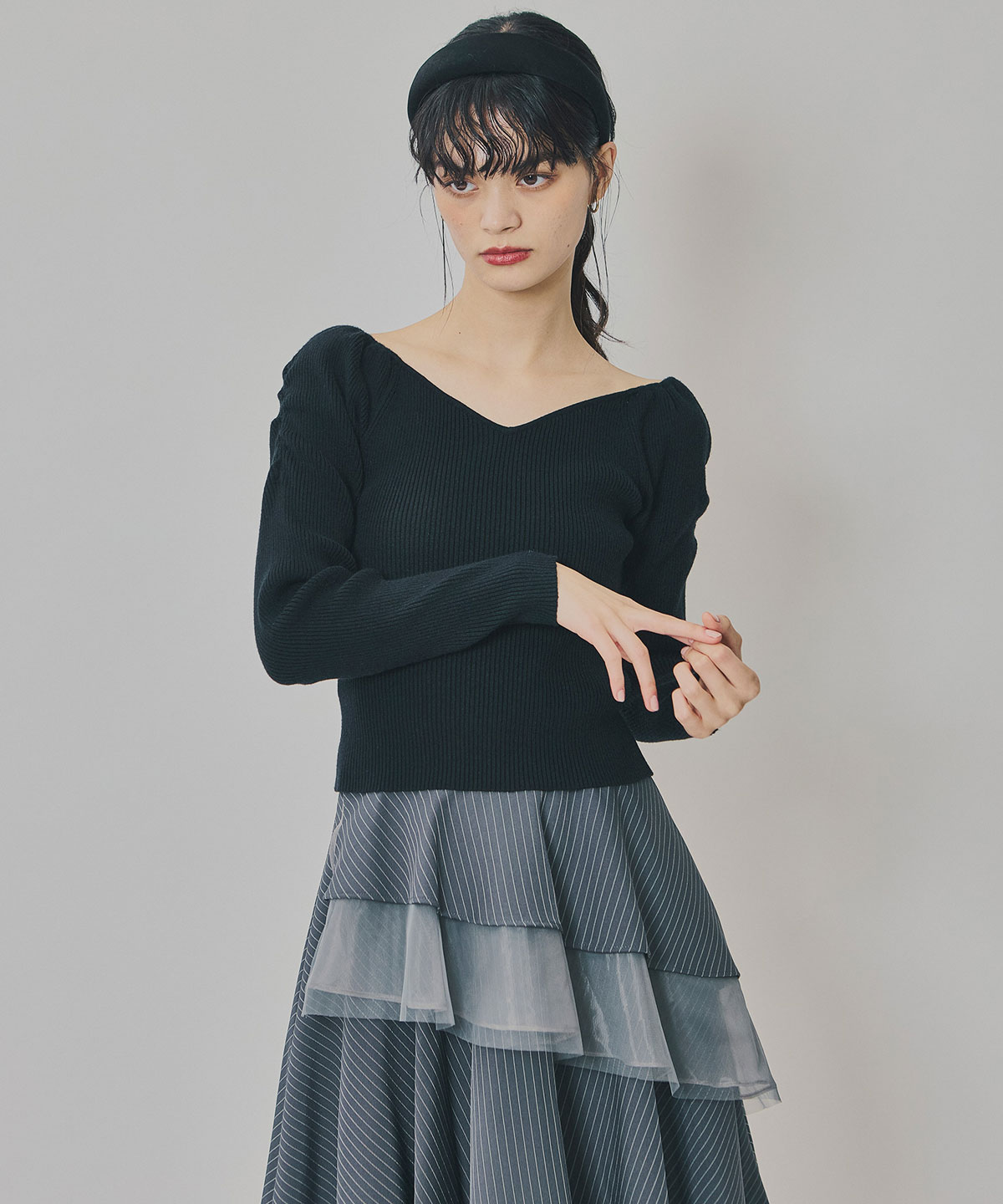 4wayリブニットトップス