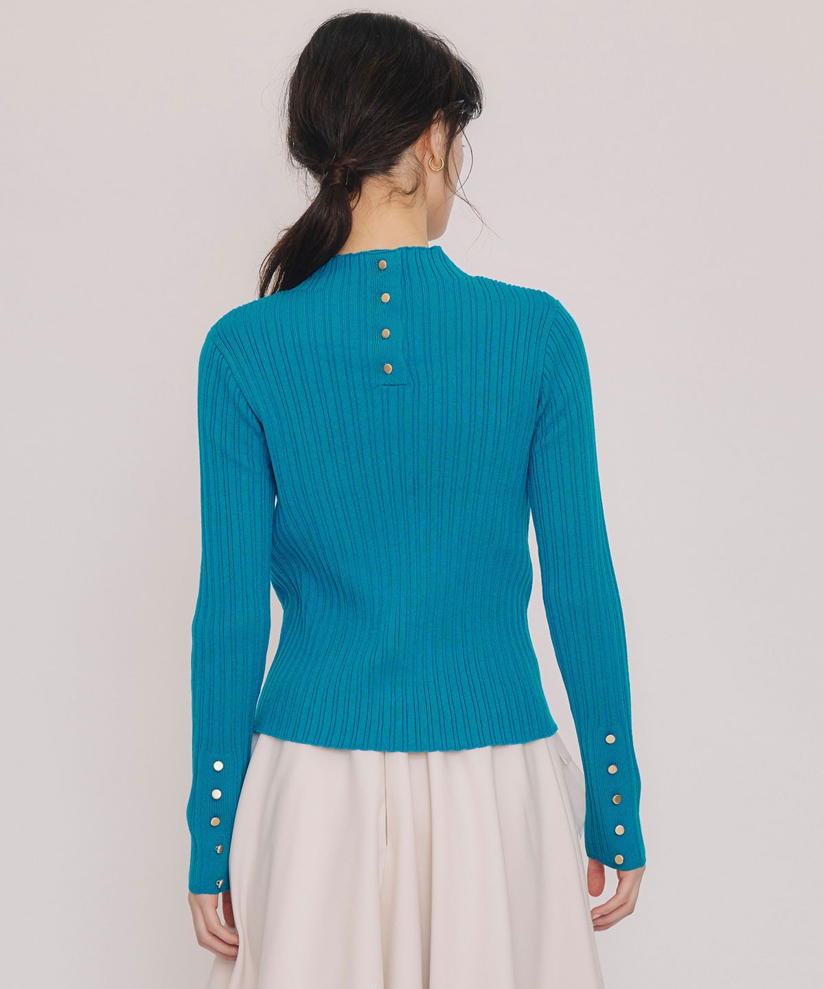 レイヤードデザインランダムリブニットプルオーバー