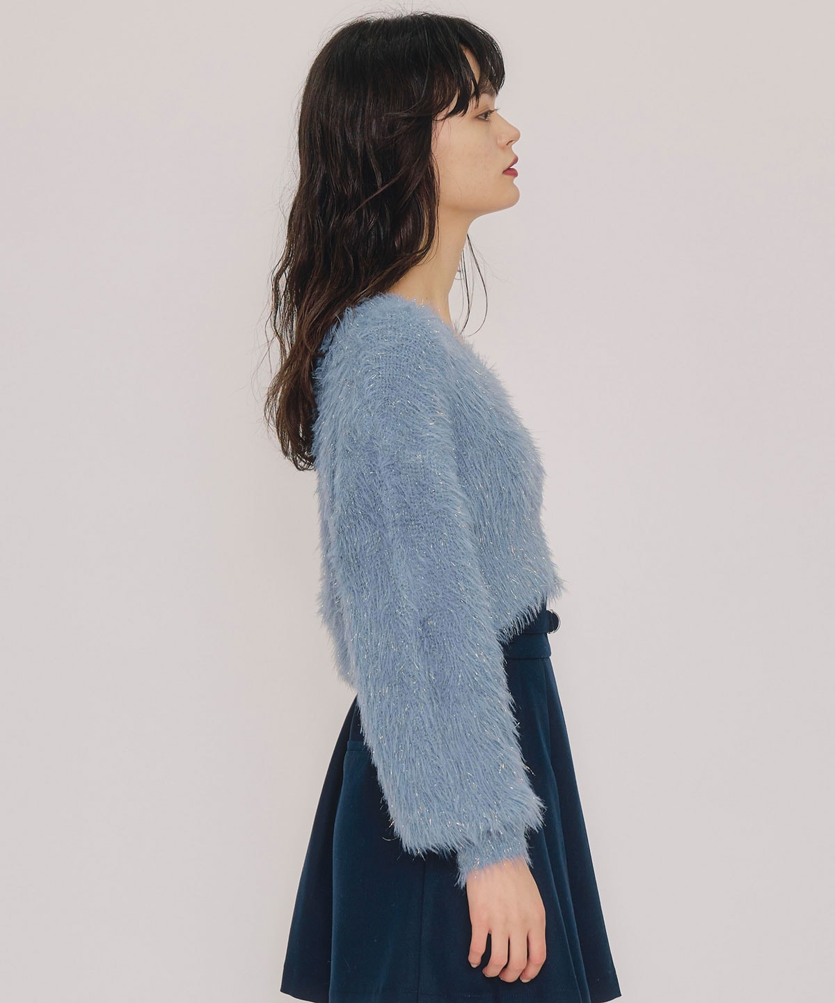 ラメシャギーニットプルオーバー