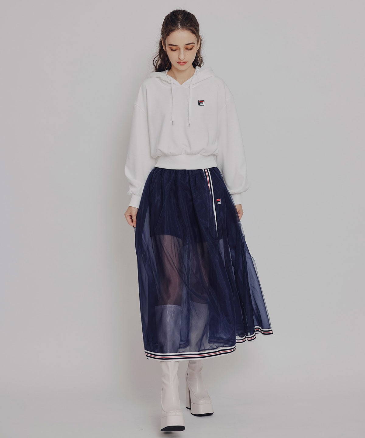 ［FILA×REDYAZEL］サガラロゴコンパクトフーディ