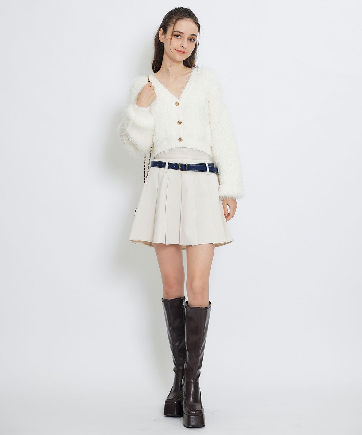 ローベルトインナーパンツプリーツミニスカート