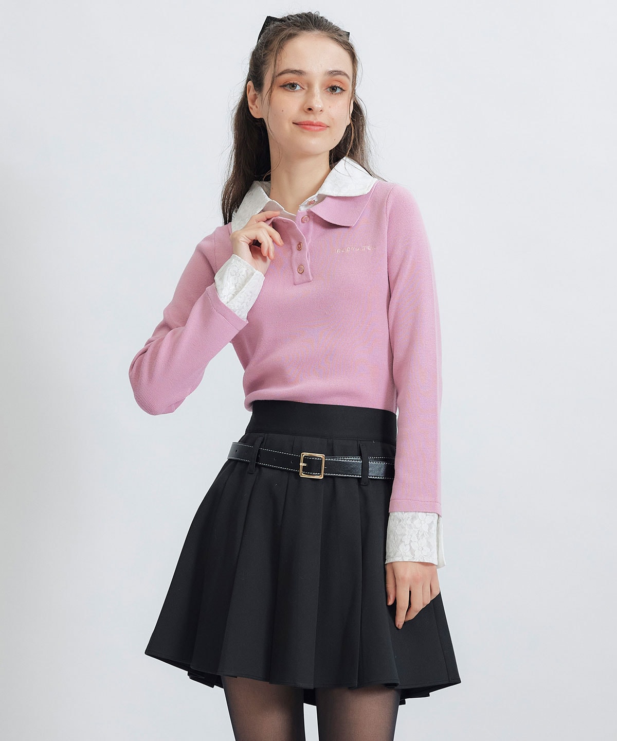 ローベルトインナーパンツプリーツミニスカート