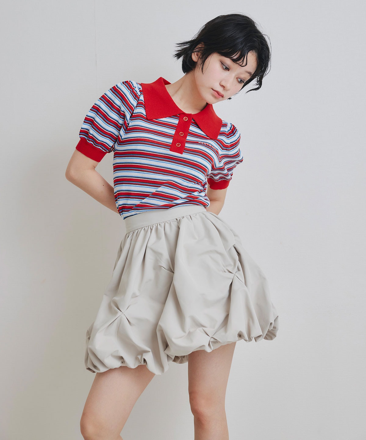 タックバルーンミニスカート