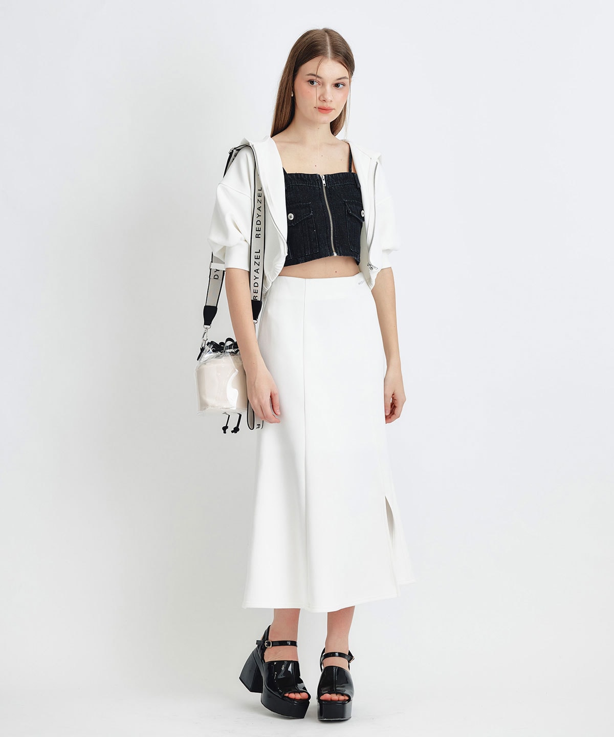 ダンボールセミマーメイドスリットロングスカート