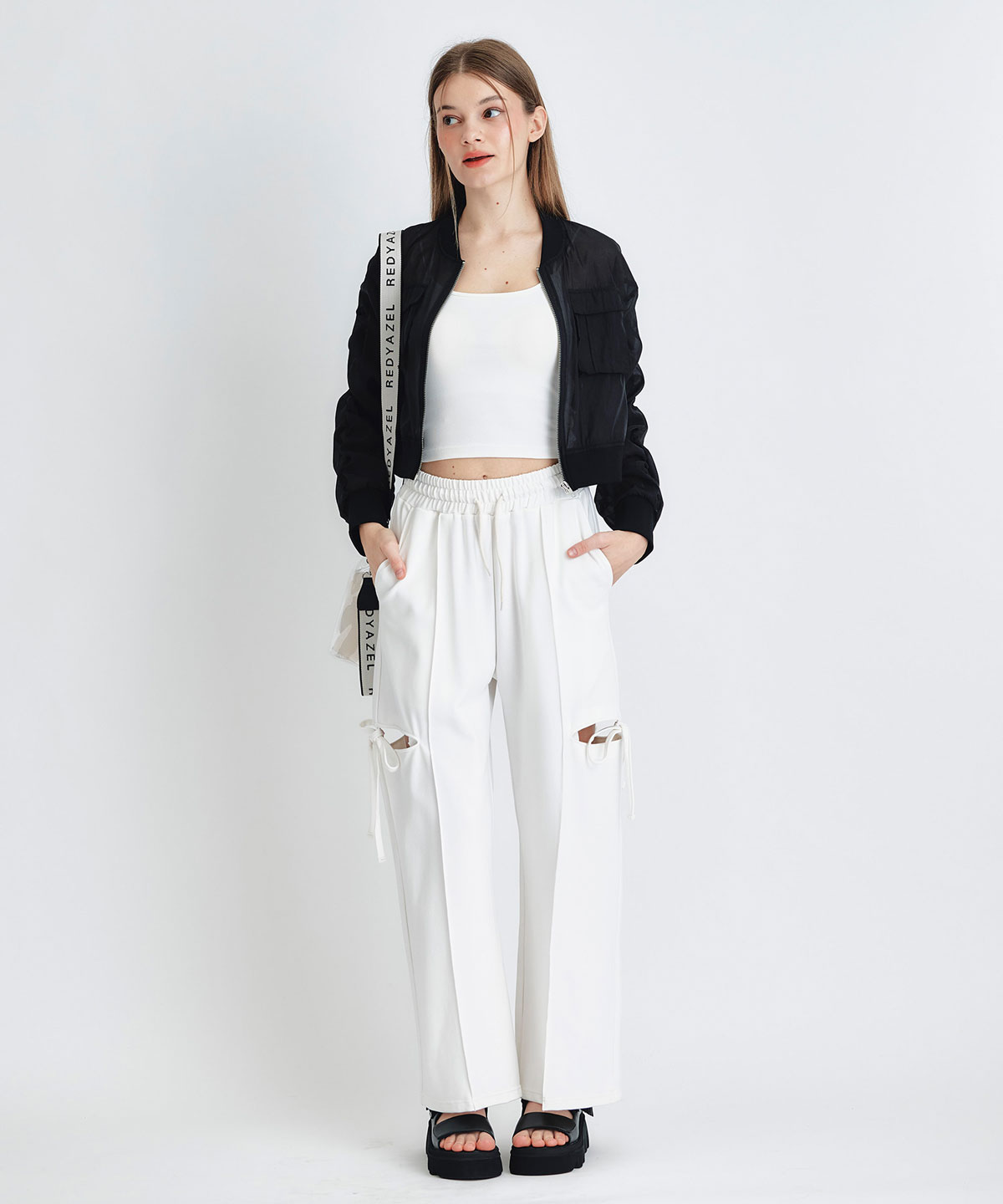 ギャザーシアーショートブルゾン