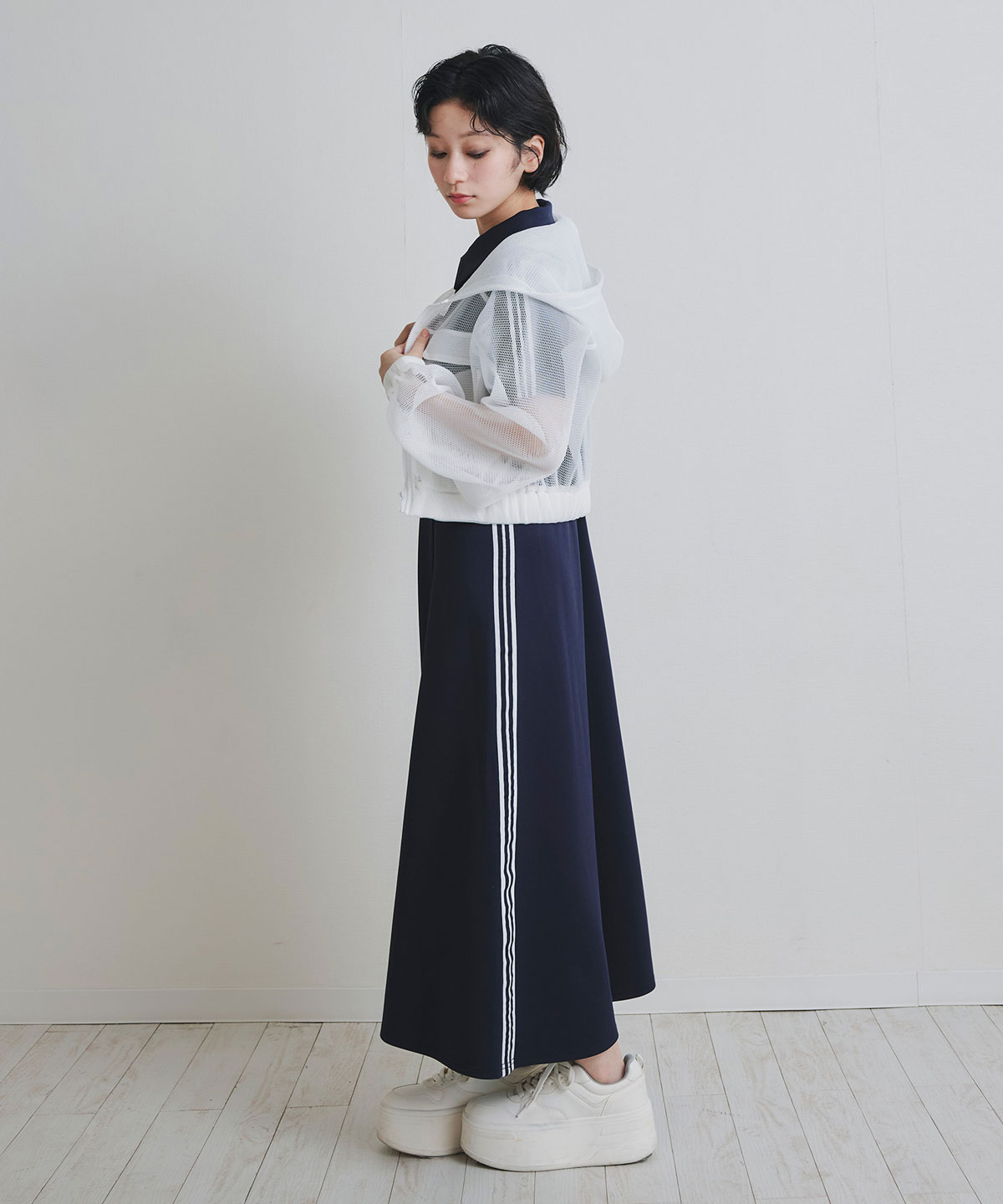 シアーメッシュショートブルゾン