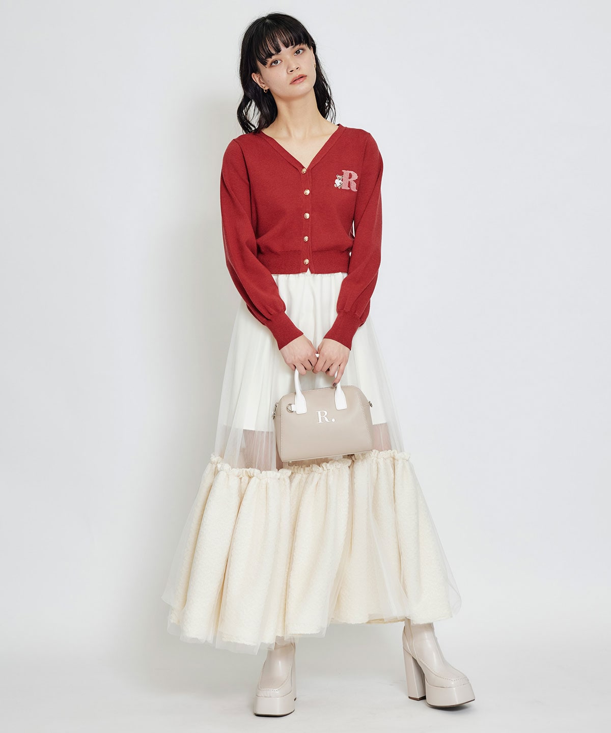 【2/13(金) 昼12時発売開始】AzelyハートVネックカーディガン