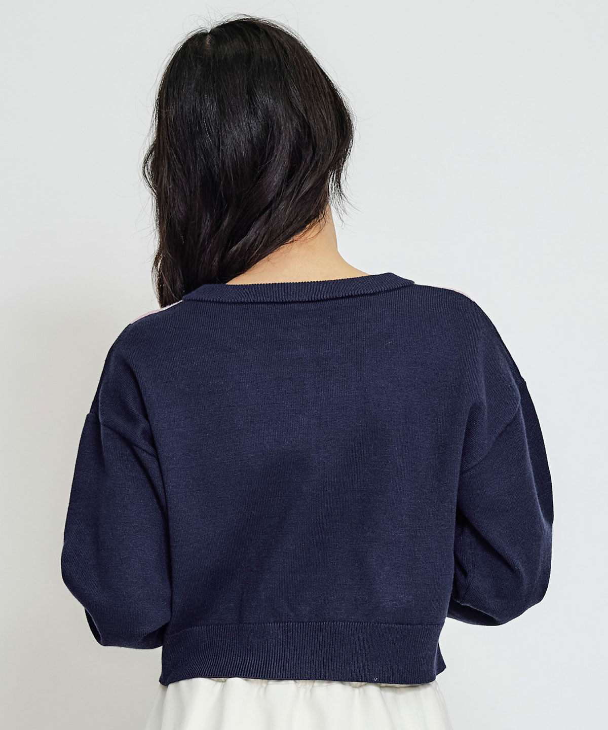 Love Me Heart アーガイルニットカーディガン